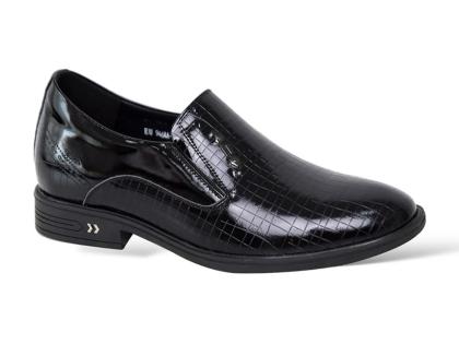 Giày cao 7cm da bóng vân kẻ