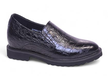 Giày cao 10 da bóng vân cá sấu