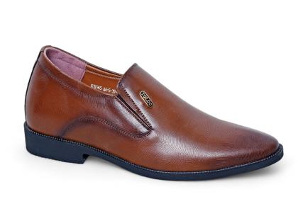 Giày nam cao 8cm da sần nâu