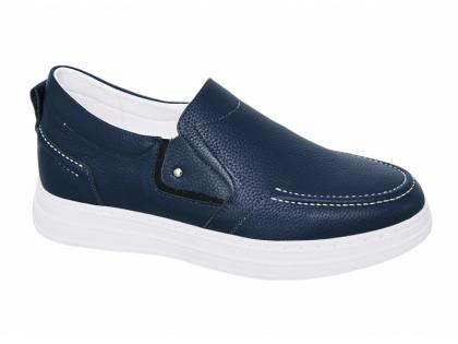 Giày cao nam 8cm màu xanh da bò