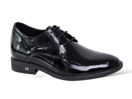Giày cao 7cm buộc dây da bóng