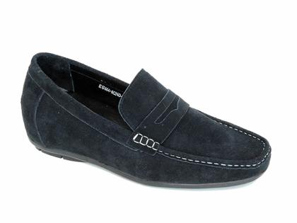 Giày mọi cao 6cm da lộn đen