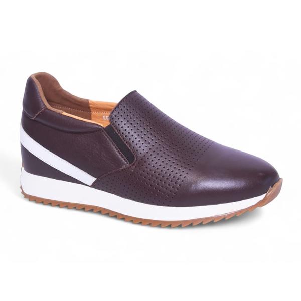 Giày cao nam 8cm màu nâu đế hai lớp