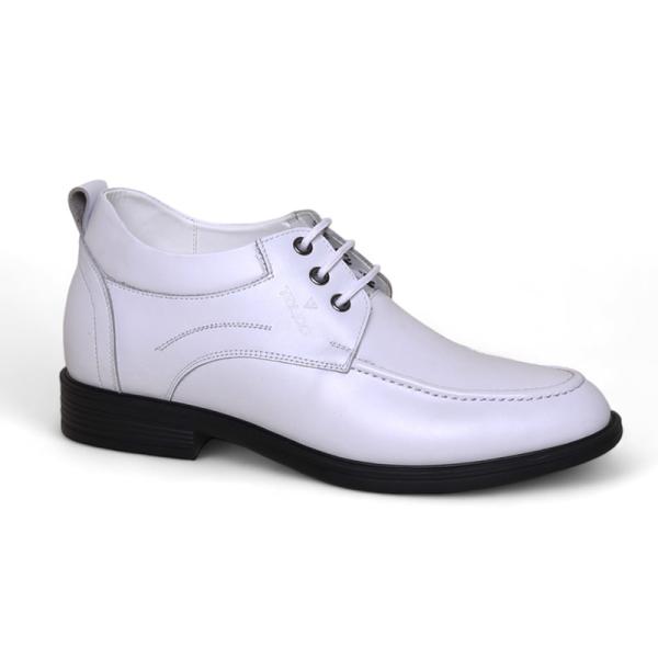 Giày cao nam 8cm màu trắng