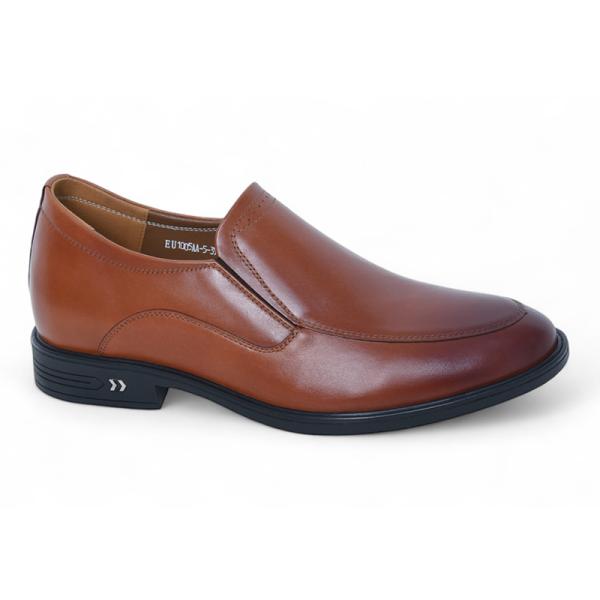 Giày cao 7cm nâu vàng da bò thật