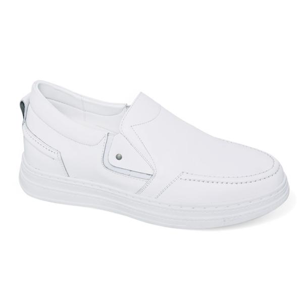 Giày cao nam 8cm - màu trắng lịch lãm