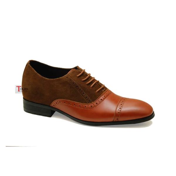 Giày nam cao phối da lộn