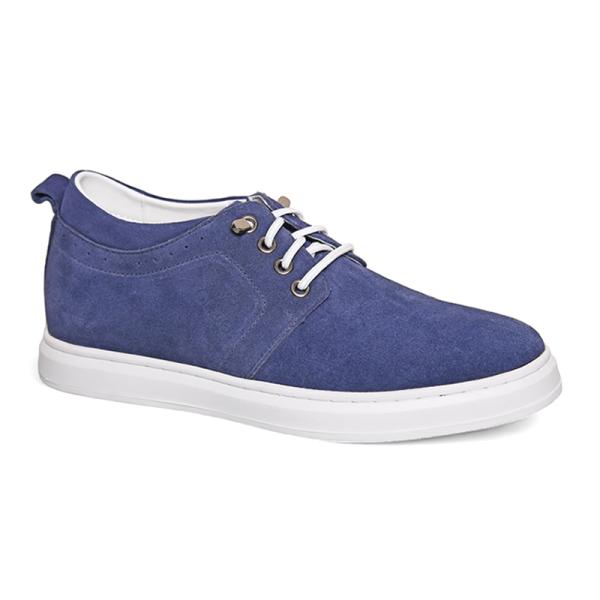 Giày cao 6cm da lộn màu xanh lam