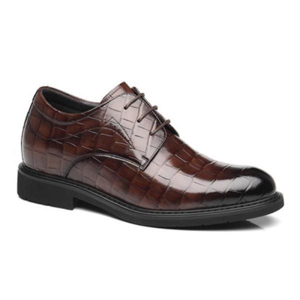 Giày cao nam 8cm vân cá sấu