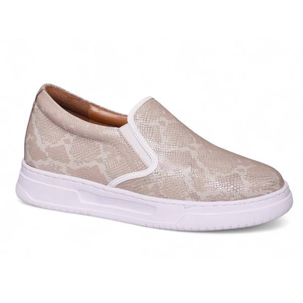 Giày slip on cao 8cm da mềm siêu nhẹ