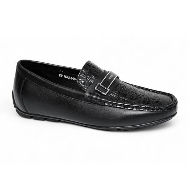 Giày mọi nam cao 6cm vân cá sấu