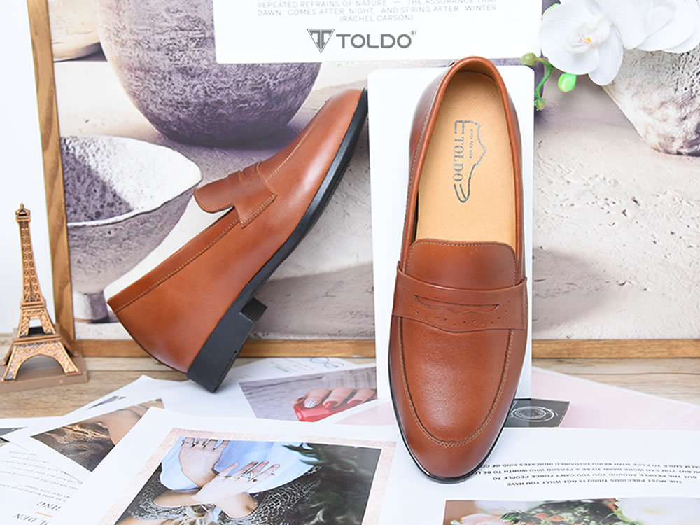 Giày loafer tăng 6cm chiều cao