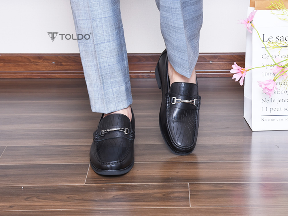 Giày cao 7cm da bò thật đế khâu