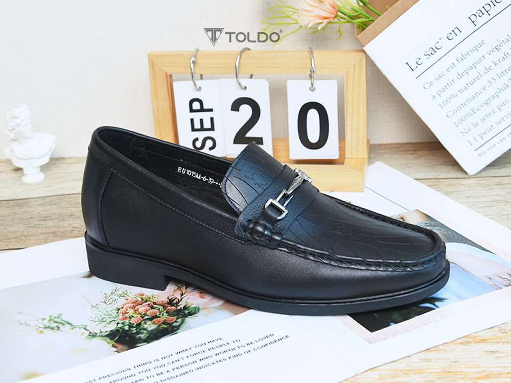Giày cao 7cm da bò thật đế khâu