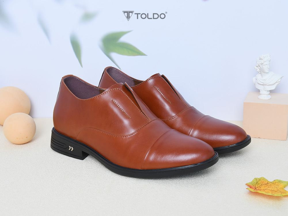 Giày oxford tăng 7cm chiều cao không dây