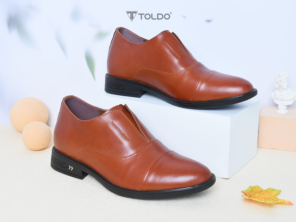 Giày oxford tăng 7cm chiều cao không dây