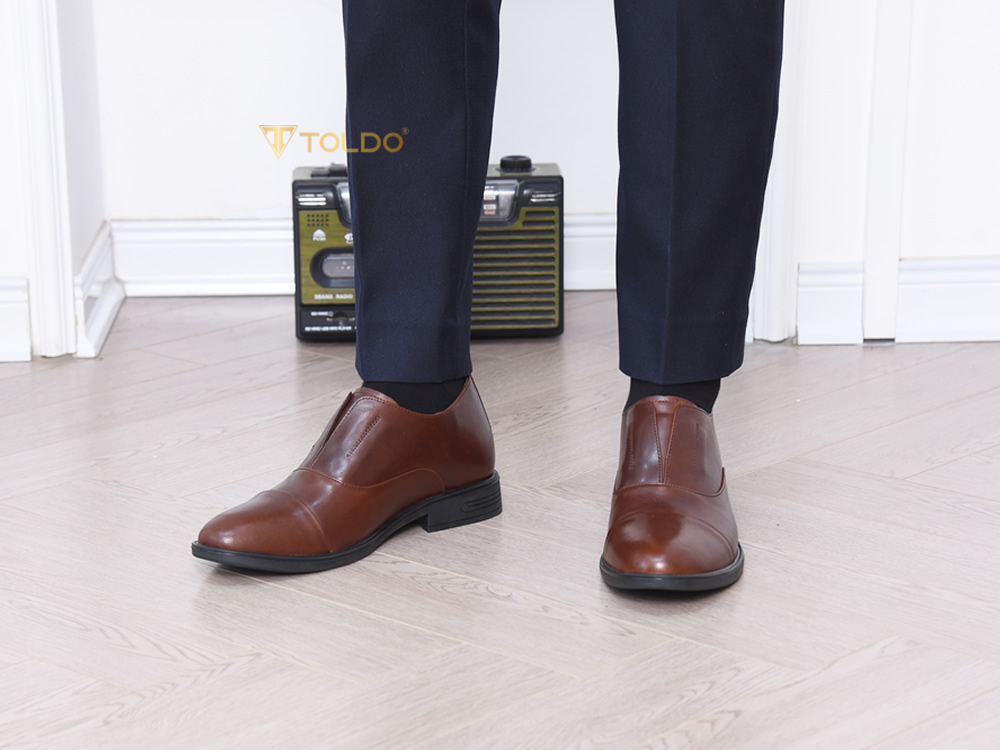 Giày oxford cao 7cm không dây