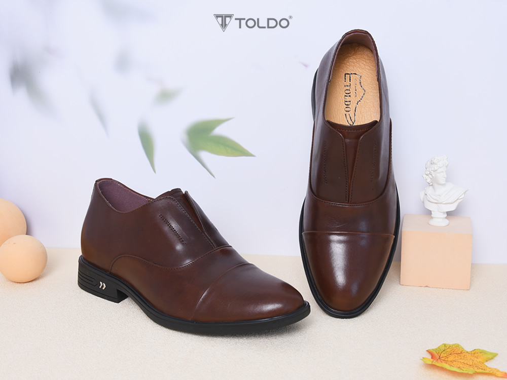 Giày oxford cao 7cm không dây