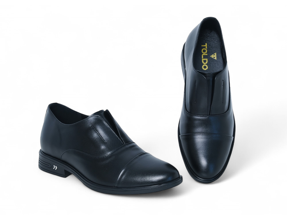 Giày cao nam 7cm oxford không buộc dây