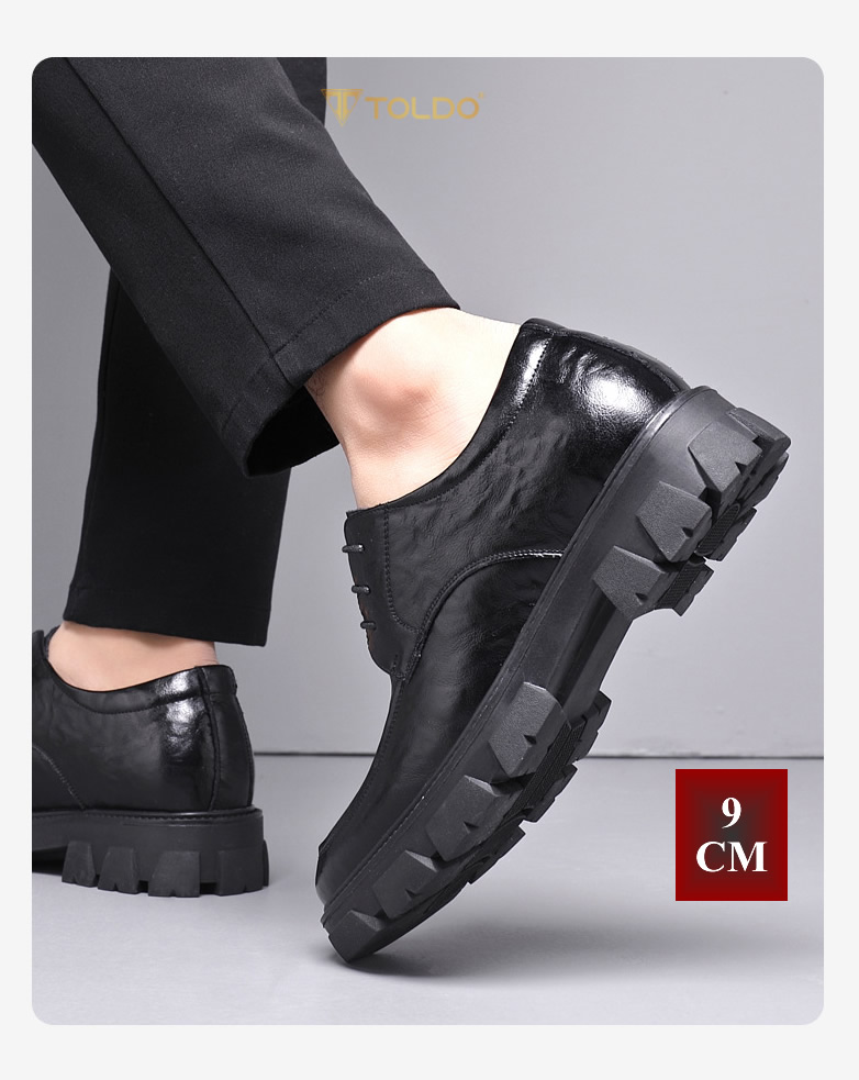 Giày cao nam 9cm buộc dây