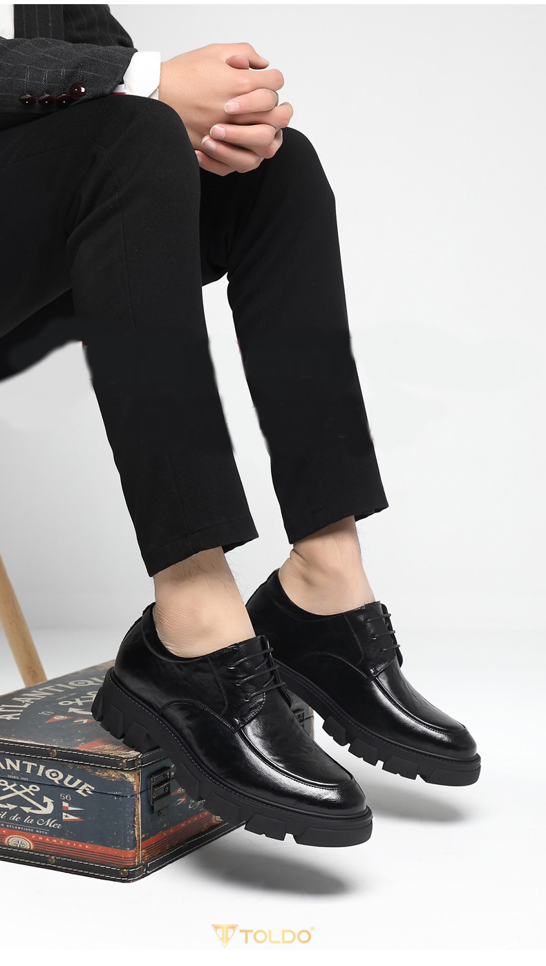 Giày cao nam 9cm buộc dây