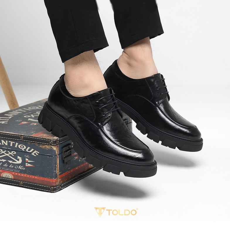 Giày cao nam 9cm buộc dây