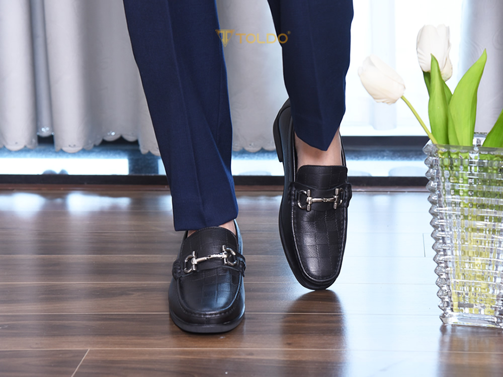 Giày cao nam 7cm da thật đế khâu