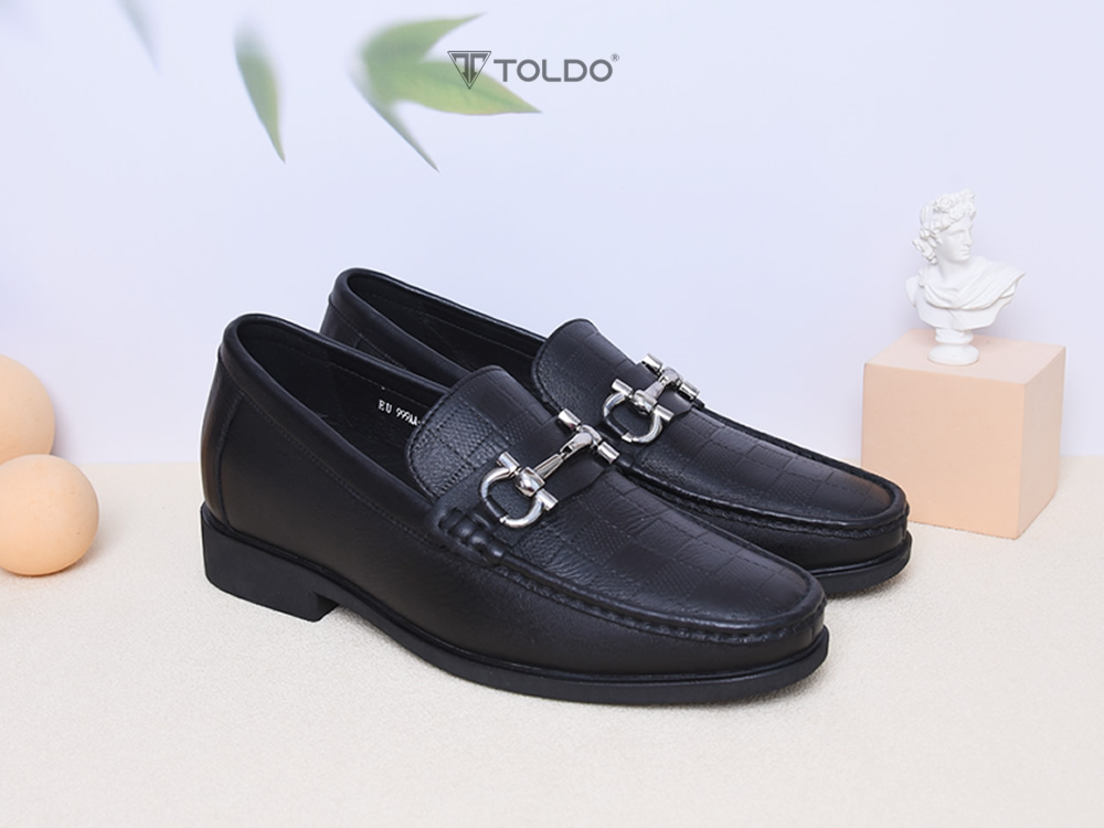 Giày cao nam 7cm da thật đế khâu