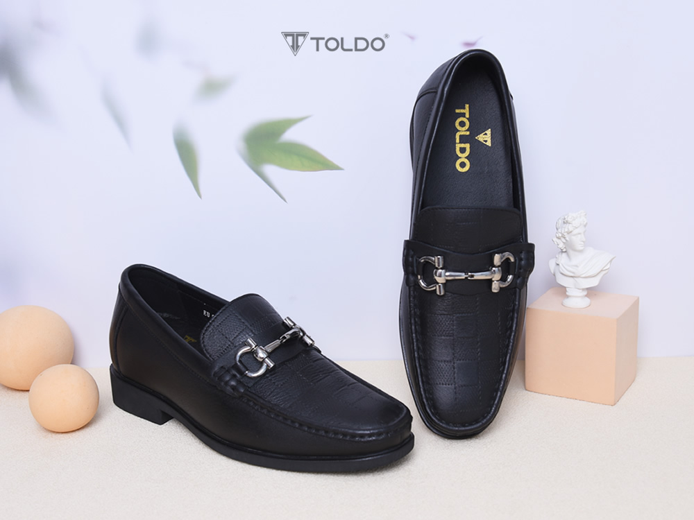 Giày cao nam 7cm da thật đế khâu