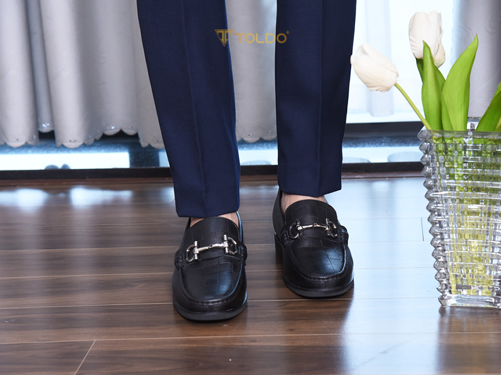 Giày cao nam 7cm da thật đế khâu