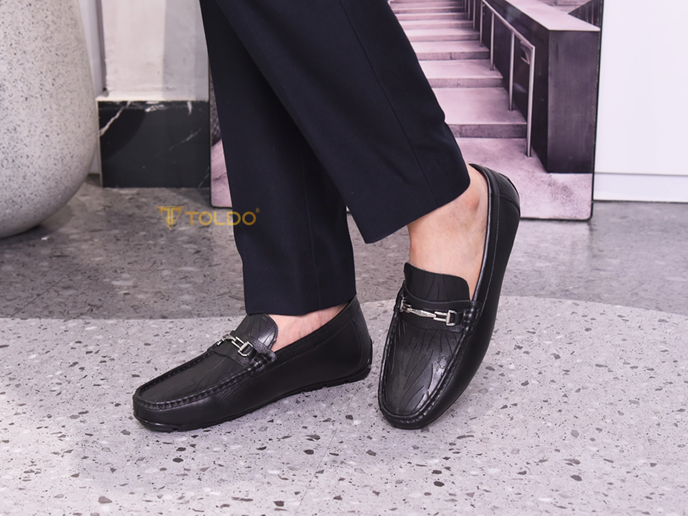Giày mọi cao 6cm da thật - Đế khâu
