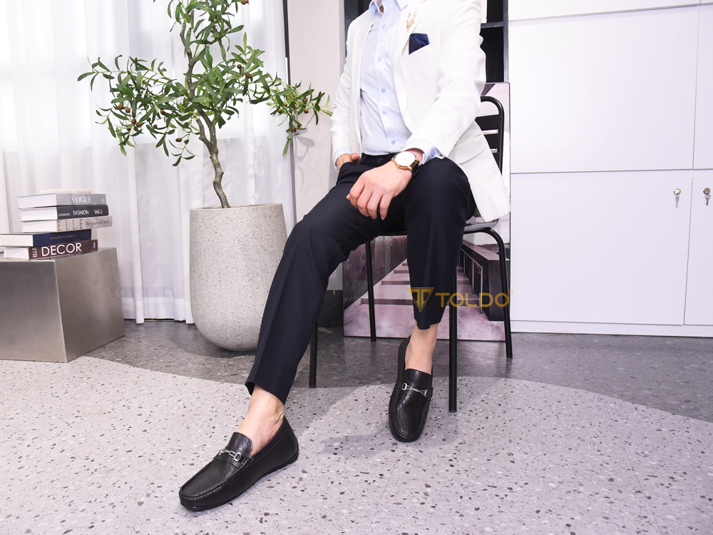 Giày mọi cao 6cm da thật - Đế khâu
