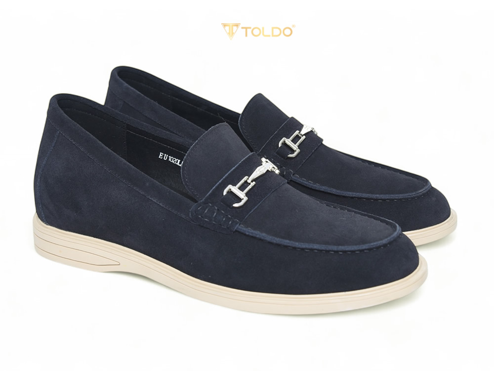 Giày cao 6cm da lộn đế khâu