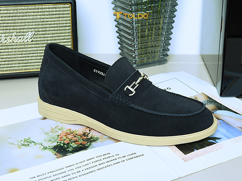 Giày cao 6cm da lộn đế khâu