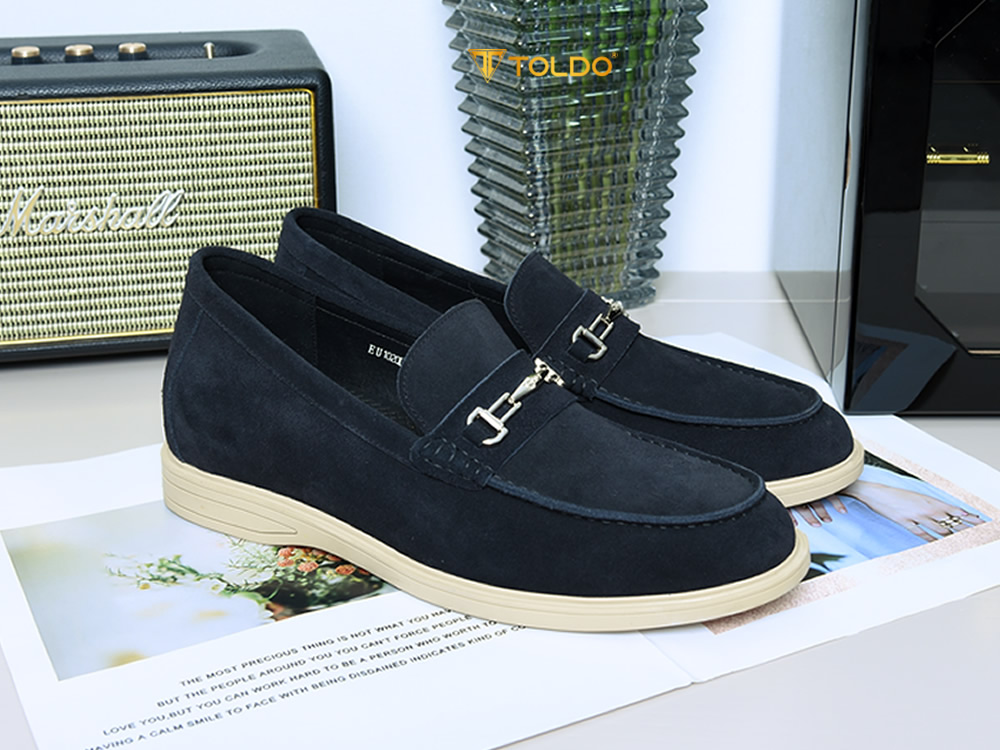Giày cao 6cm da lộn đế khâu