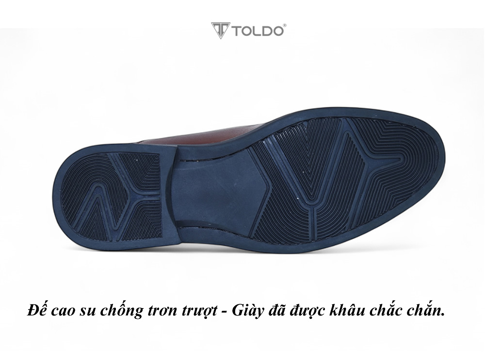 Giày cao 7cm màu nâu đế khâu siêu nhẹ