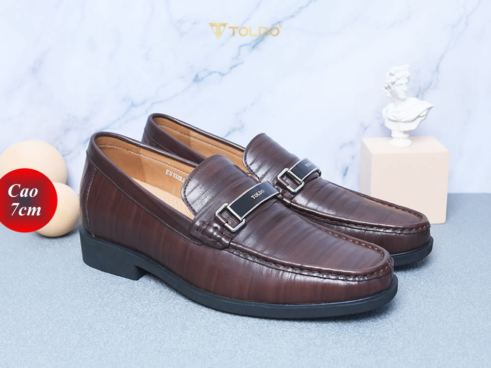 Giày cao 7cm đế khâu da thật
