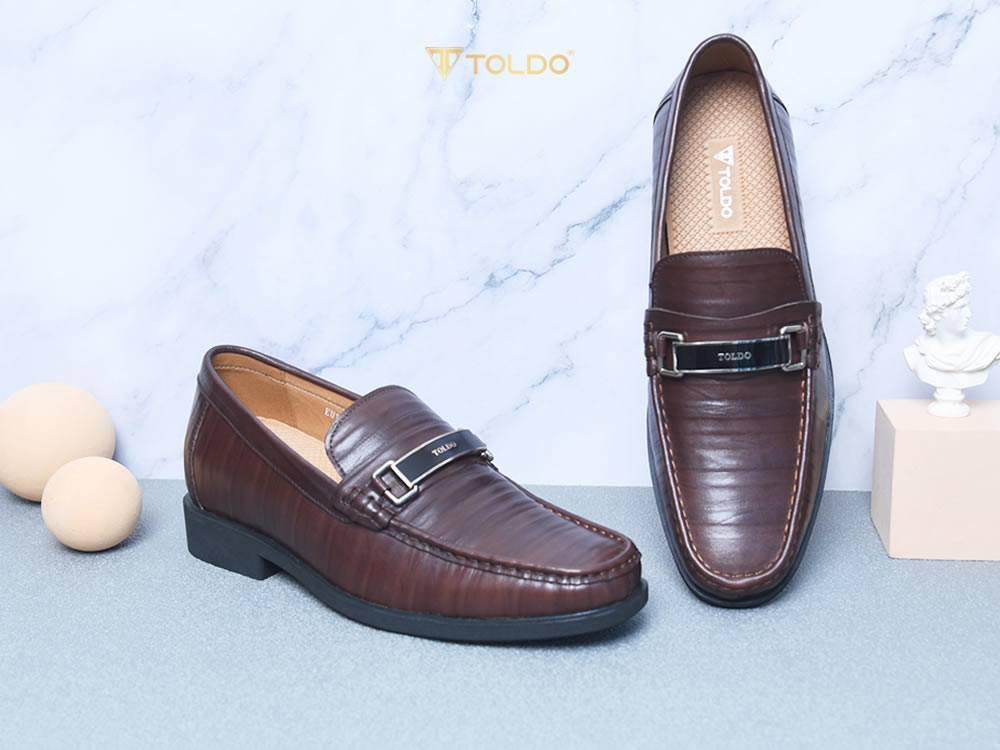 Giày cao 7cm đế khâu da thật