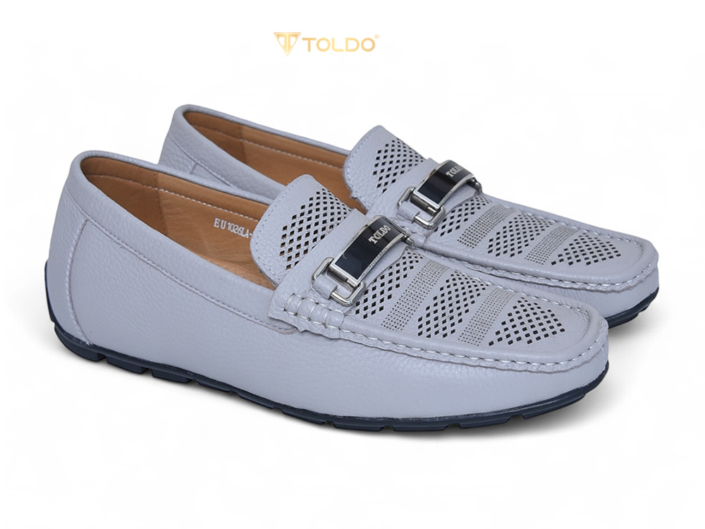 Giày mọi nam tăng 6cm đục lỗ thoáng khí