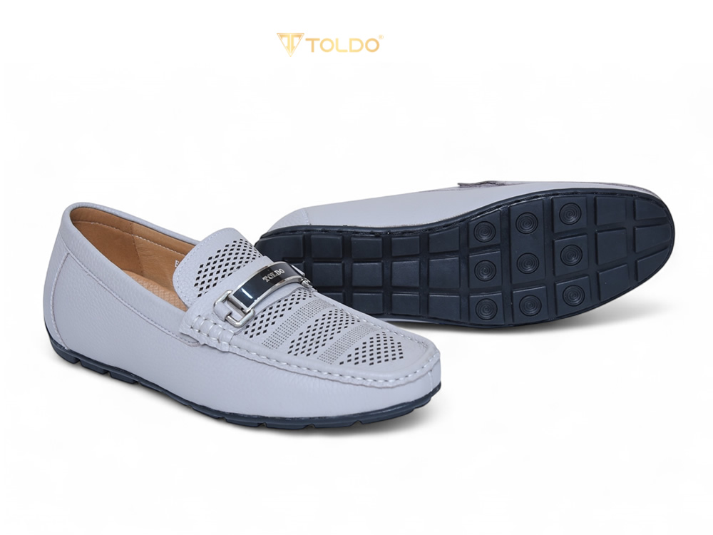 Giày mọi nam tăng 6cm đục lỗ thoáng khí