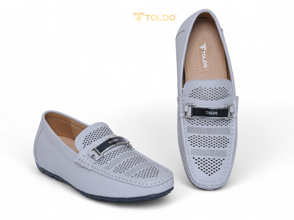 Giày mọi nam tăng 6cm đục lỗ thoáng khí