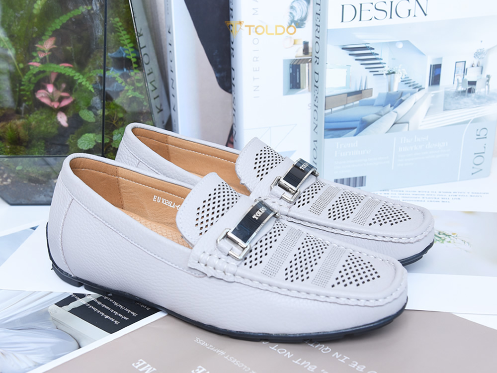 Giày mọi nam tăng 6cm đục lỗ thoáng khí