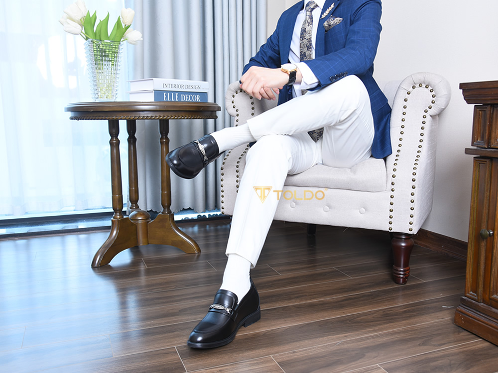 Giày cao 8cm sang trọng da thật