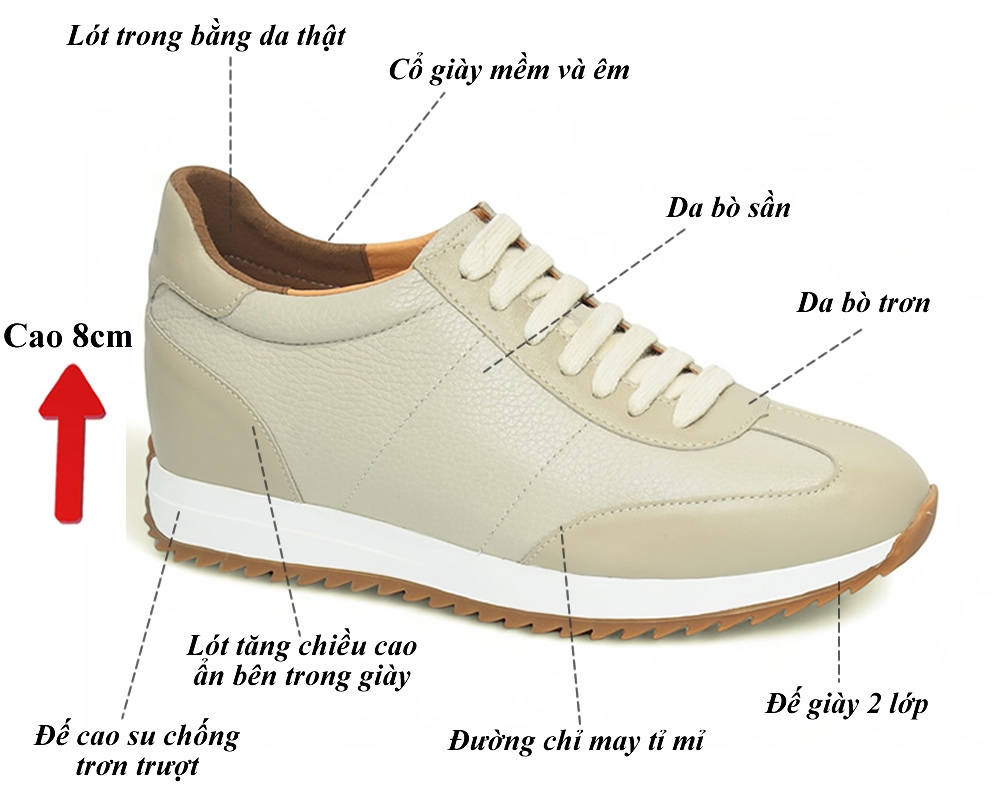Giày cao nam 8cm cho nam cao cấp