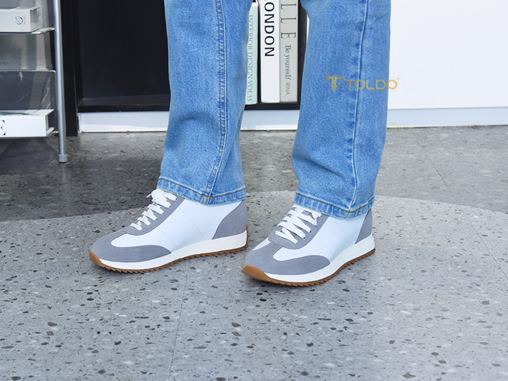 Giày cao 8cm da thật thể thao