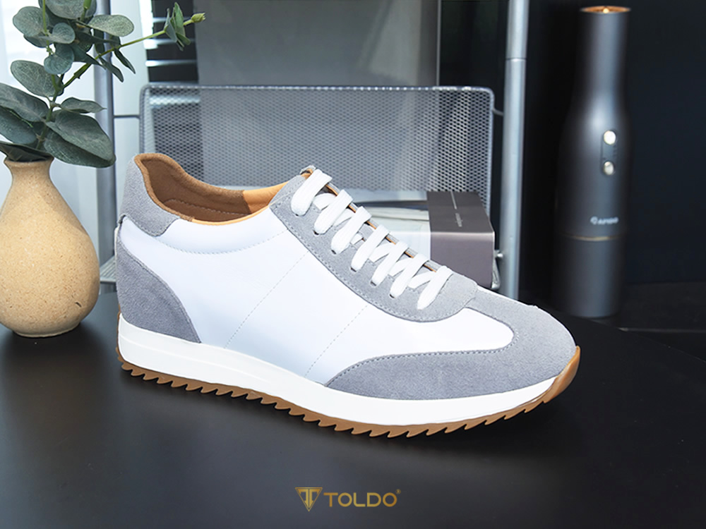 Giày cao 8cm da thật thể thao