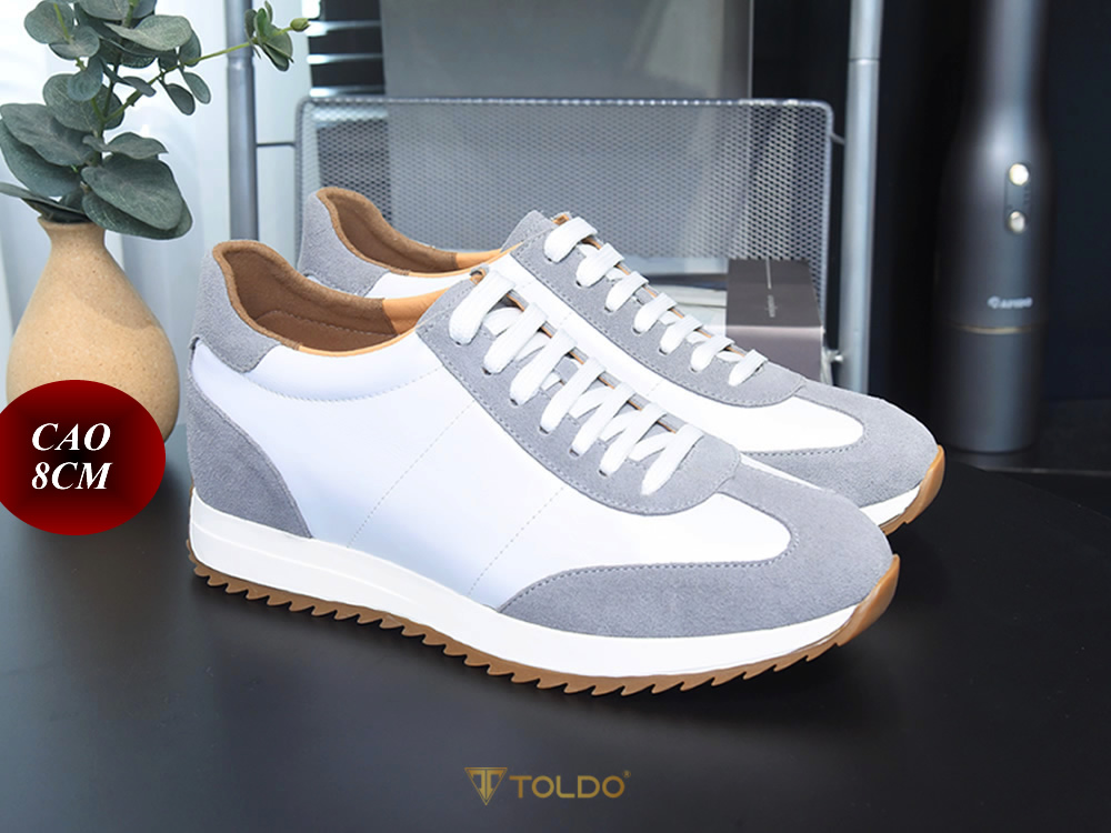 Giày cao 8cm da thật thể thao