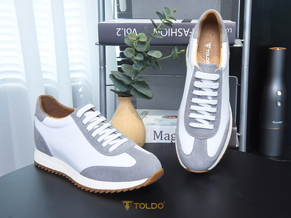 Giày cao 8cm da thật thể thao