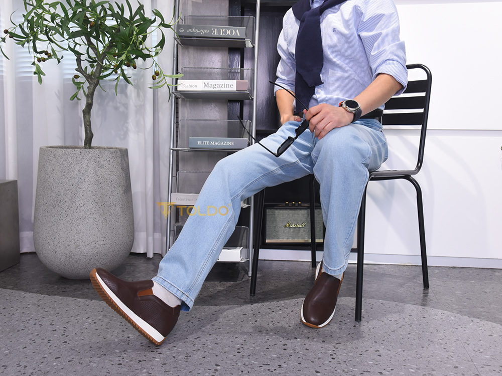 Giày cao 8cm cho nam da thật nhập khẩu