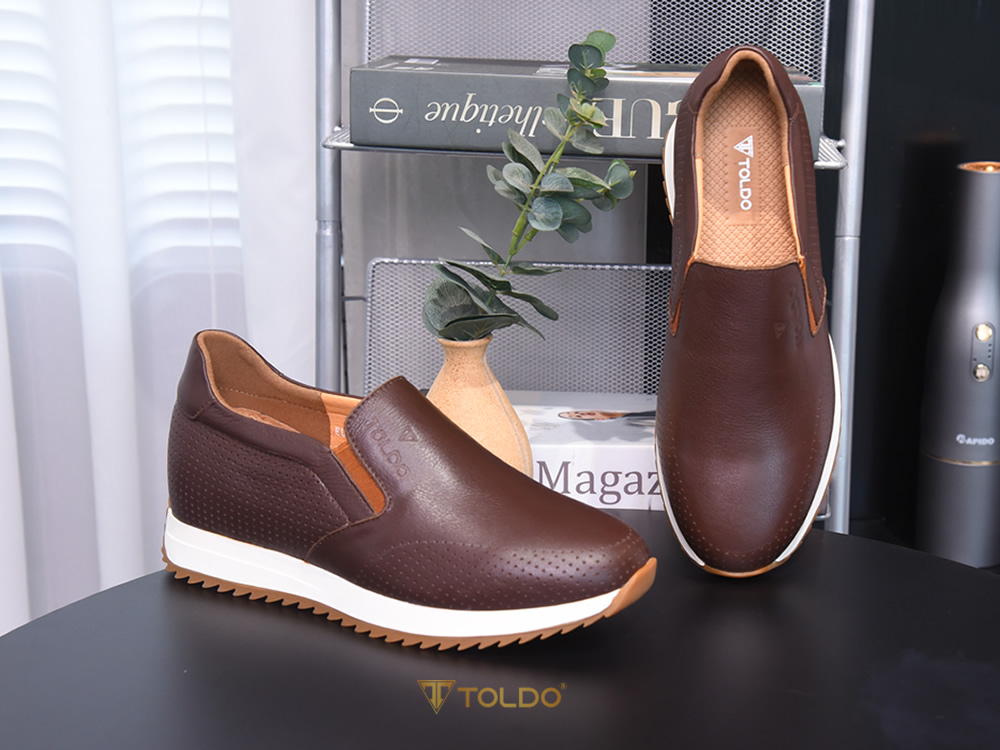 Giày cao 8cm cho nam da thật nhập khẩu